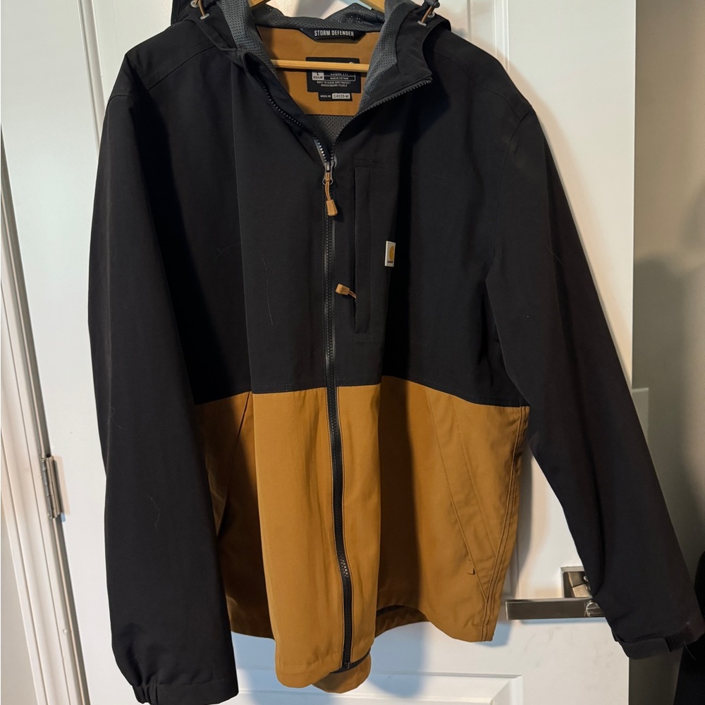 Carhartt Black and Tan Windbreaker Jacket